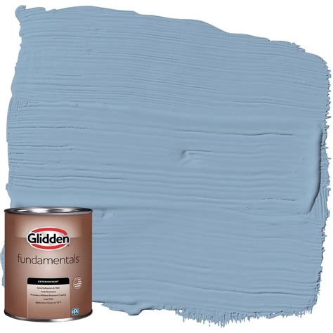 Glidden Fundamentals Exterior Paint Kaleidoscope / Blue, Flat, 1 Quart ...