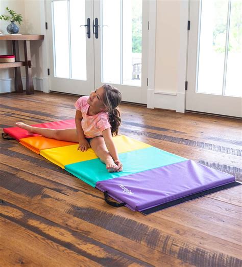 Five-Panel Folding Rainbow Gymnastics Tumbling Mat - 810019083778