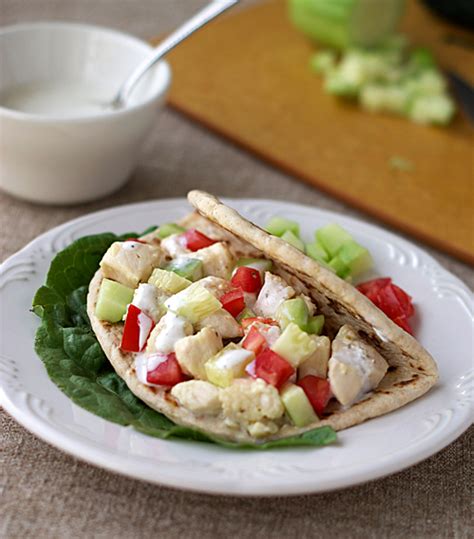 Quick Greek Chicken Pita ~ Heat Oven to 350