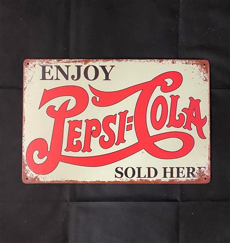 Pepsi Cola Vintage Antique Collectible Tin Sign Metal Wall | Etsy