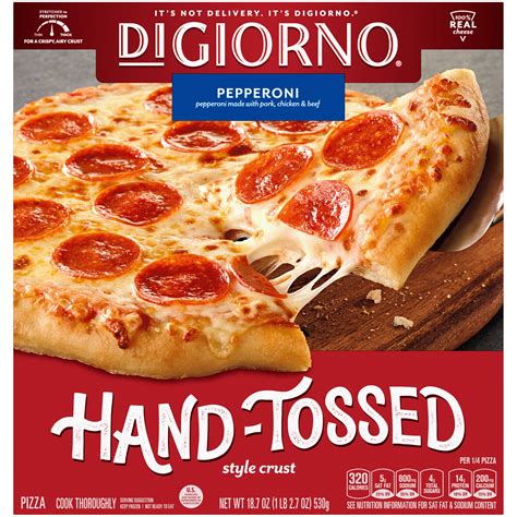 DIGIORNO Pepperoni Frozen Pizza with Hand-Tossed Style Crust, 18.7 oz ...