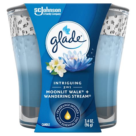 Glade 2in1 Jar Candle 1 CT, Moonlit Walk & Wandering Stream, 3.4 OZ ...