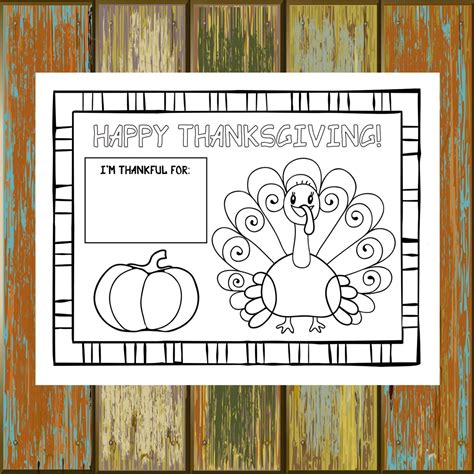 Thanksgiving Printables Placemats - Printable Word Searches