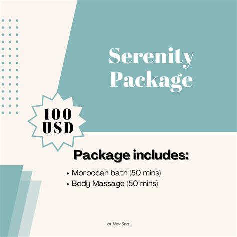 Serenity package - The Circle Care