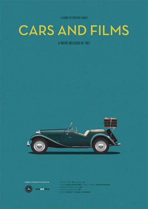 Two for the Road Car Movie Poster, Art Print Cars and Films, Film Art ...