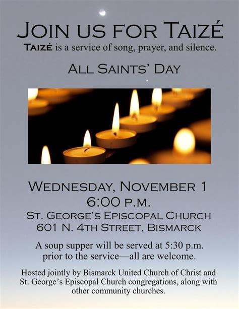 All Saints Day Taize Worship, St. George’s Episcopal Memorial Church, Bismarck, November 1 2023 ...