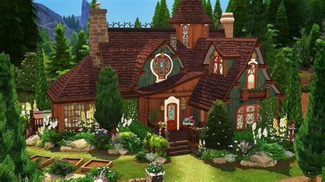 GARDEN WITCH'S FAMILY HOME 🌳 | The Sims 4 | Speed Build - YouTube | Sims building, Sims house ...