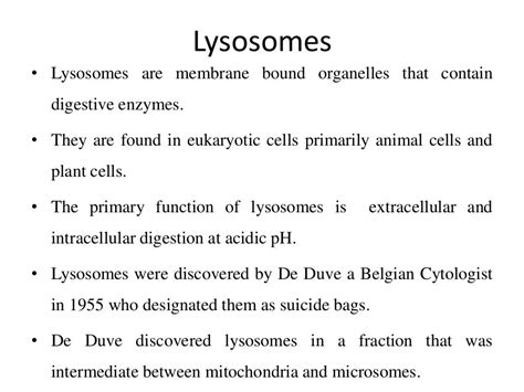 Lysosomes and peroxisomes