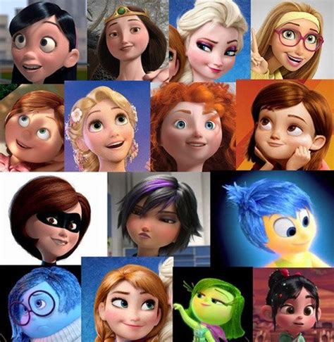 Every female character in every Disney/Pixar animated movie from the ...