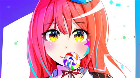 Wallpaper girl, lollipop, anime, art, cartoon hd, picture, image