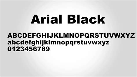 Arial Black Bold Font