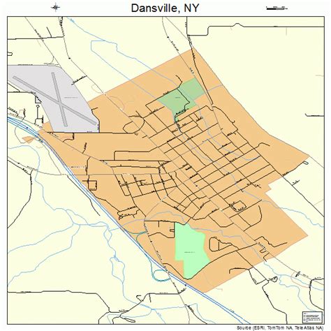 Dansville New York Street Map 3619664