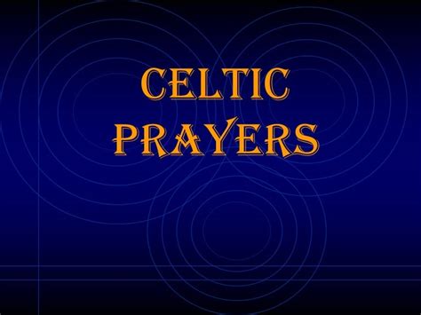 Celtic prayers