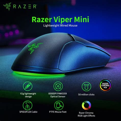 Razer Viper Mini Ultra-Lightweight RGB Gaming Mouse