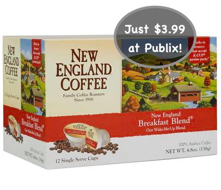 New England Coffee Single Serve Cups just $3.99 at Publix ...