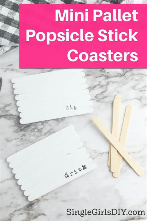 How to Make Popsicle Stick Coasters: 2 Ways - Single Girl's DIY