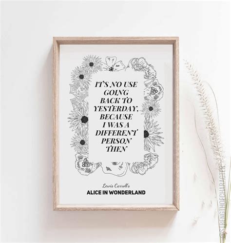 Lewis Carroll Quote Book Quotes Literary Prints Literary - Etsy