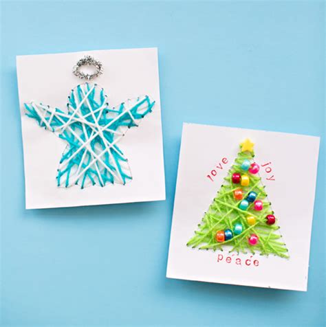 String Art Christmas Cards | Fun Family Crafts