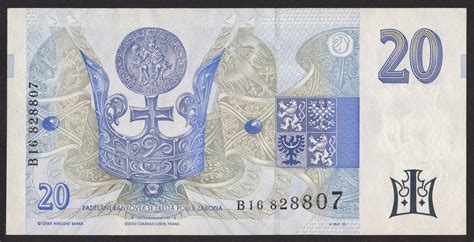 Czech Currency 20 Czech koruna banknote 1994|World Banknotes & Coins ...