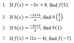 Evaluating Functions Worksheet and Answer Key. Free pdf on applying function notation ...