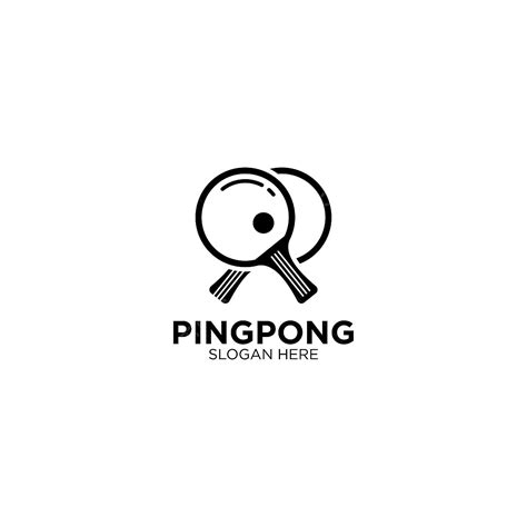Ping Pong Paddle Vector Hd Images, Ping Pong Logo Design Vector, Racket, Vector, Ping PNG Image ...