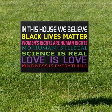 Customized In This House We Believe Yard Sign | Zazzle.com