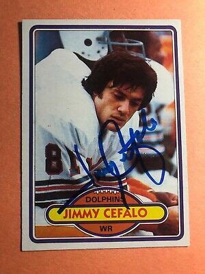 SIGNED JIMMY CEFALO 1980 TOPPS FOOTBALL CARD AUTOGRAPHED DOLPHINS | eBay