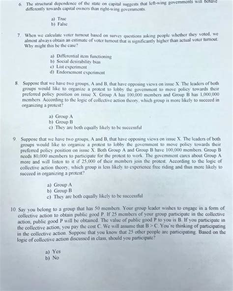 6. The structural dependence of the state on capital | Chegg.com