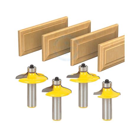 4pc Cabinet Door Edge Router Bit Set – 1/2″ Shank – Buy Your Stuff Online