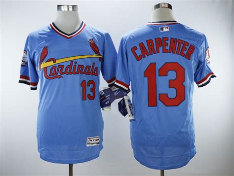 Men's St. Louis Cardinals #13 Matt Carpenter Blue 2018 Stitched ...