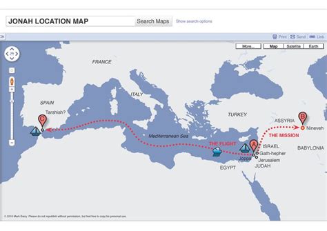 Jonah map (lite) | Jonah and the whale, Bible mapping, Map