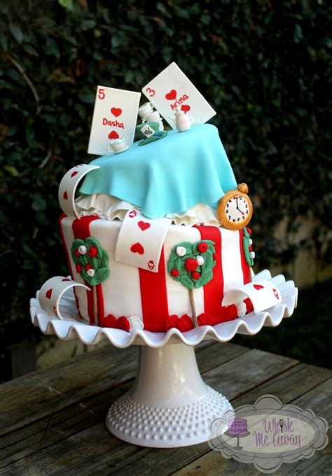 Topsy Turvey Alice In Wonderland Cake - CakeCentral.com