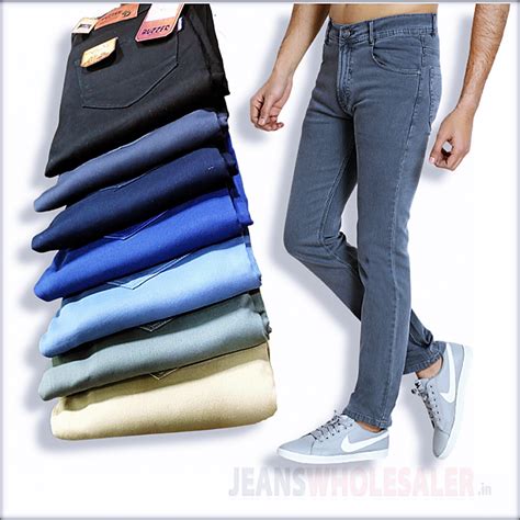 Buy Wholesale Men Regular Cotton Jeans 7 Colours Set wholesale price