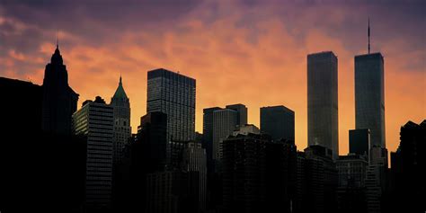 NYC Skyline Sunrise with Twin Towers Photograph by Joann Vitali - Fine ...