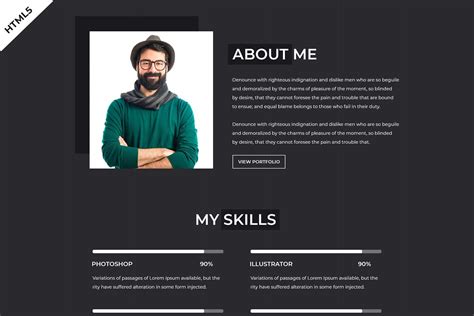 Portfolio HTML5 Template | Html5 templates, Templates, Portfolio templates