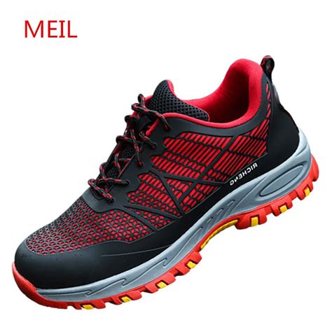 Men's Breathable Work Safety Shoes for Men Lightweight Anti smashing ...