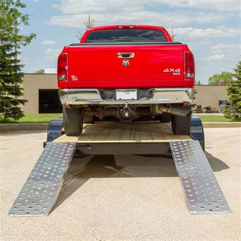 EZ Traction Aluminum Plate End Car Trailer Ramps - 5,000 lb per axle ...