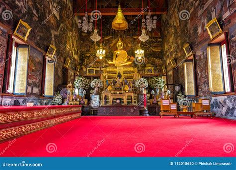 Inside the Temple of Wat Arun Ratchawararam Showing the Image of Stock Photo - Image of ...