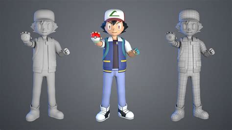 Pokemon Anime Season Ash Ketchum Aka Satoshi 3D Print Model ...