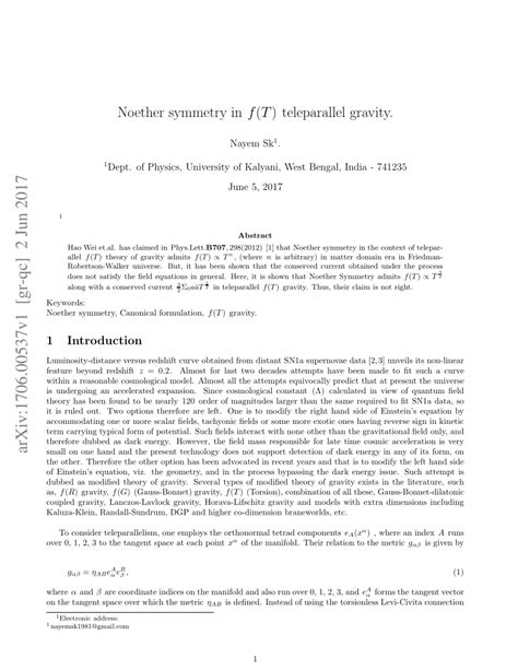 (PDF) Noether symmetry in $f(T)$ teleparallel gravity