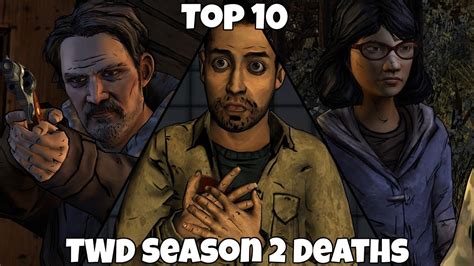 Top 10 The Walking Dead: Season 2 Deaths (Telltale) - YouTube