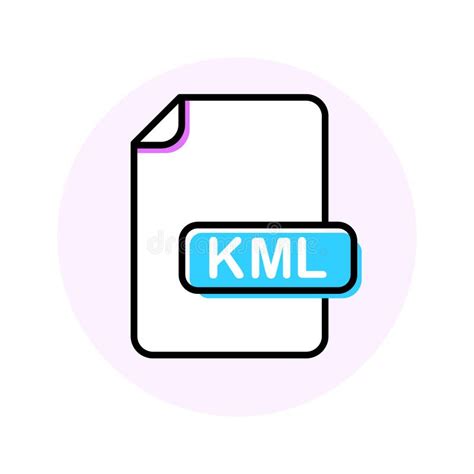 KML File Format, Extension Color Line Icon Stock Vector - Illustration of presentation, icon ...