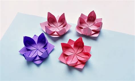 How To Make An Origami Lotus Flower With One Sheet Of Paper | Best ...