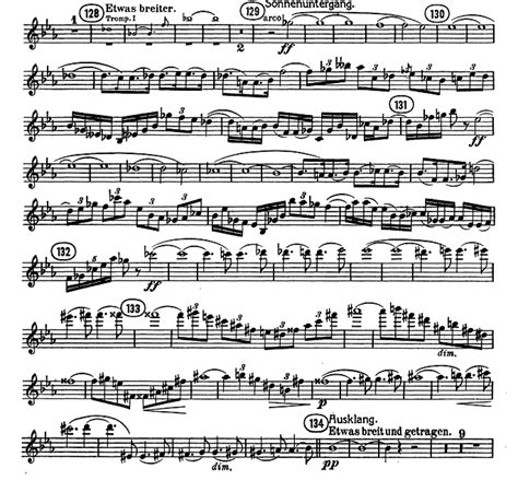 Violin: R. Strauss: Alpine Symphony (Reh. 130-134) 2nd violin ...