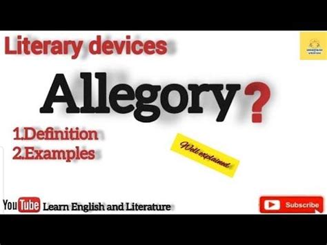 What is Allegory? definition/examples/#literarydevices#literary_terms ...