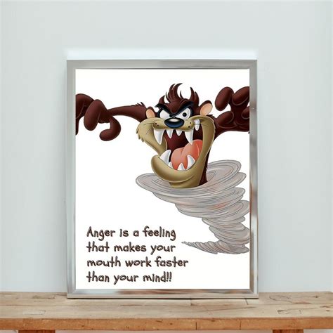 Angry Taz Devil Wall Art Retro Trendy Tasmanian Devil Print - Etsy