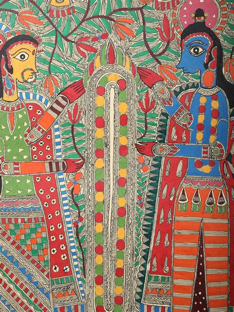 Ram Seeta Jaimala | Handmade Paper | By Ashutosh Jha | Exotic India Art