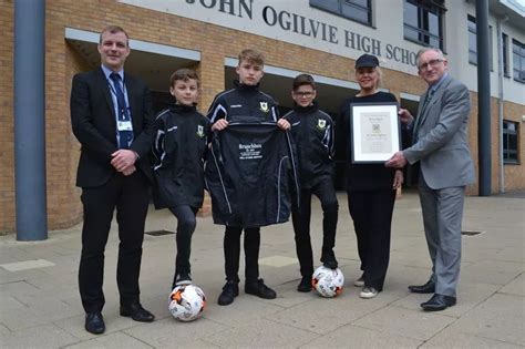 St John Ogilvie High football team receive generous £500 cash donation - Daily Record