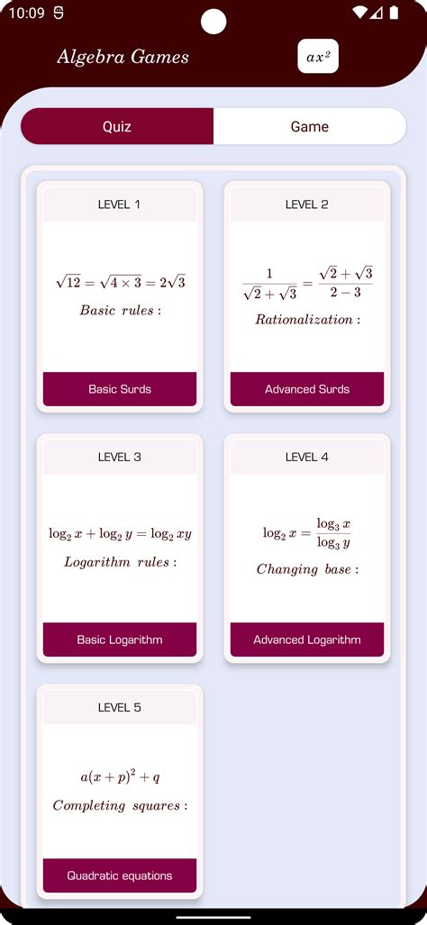 Algebra Game – Pure Mathematics