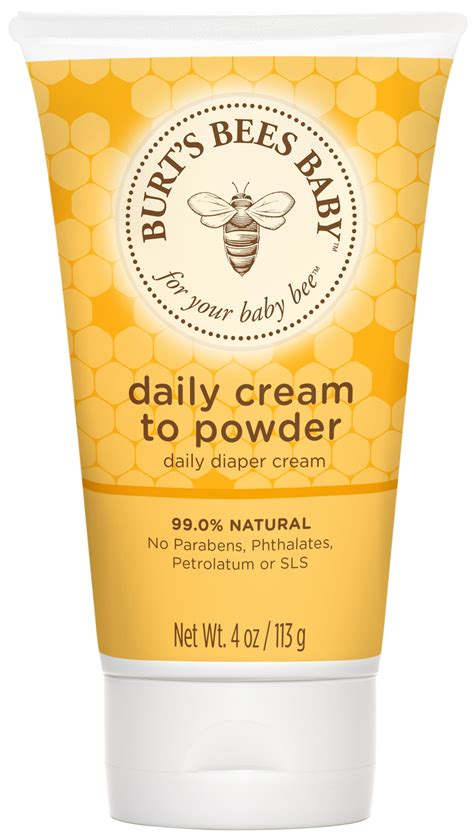 Burt's Bees Baby Daily Cream to Powder, Talc-Free Diaper Rash Cream, 4 oz - Walmart.com ...